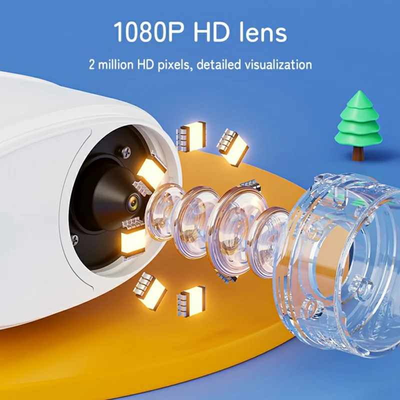 382 Portable Digital Microscope 2 Inch IPS Screen 1000X Handheld Electronic Microscope for Children - White