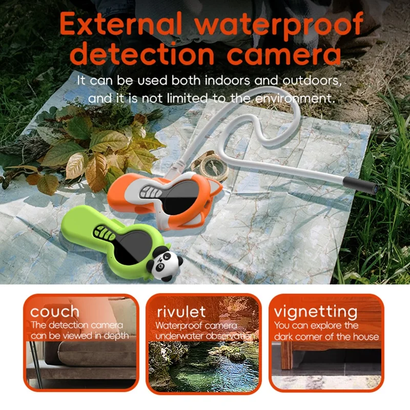 F10 Handheld Microscope for Kids Outdoor Waterproof Photo Video Recording Mini Camera - Green