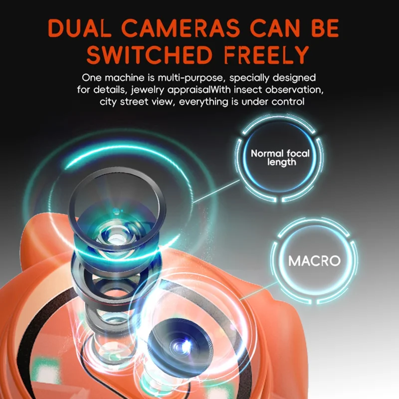 F10 Handheld Microscope for Kids Outdoor Waterproof Photo Video Recording Mini Camera - Green