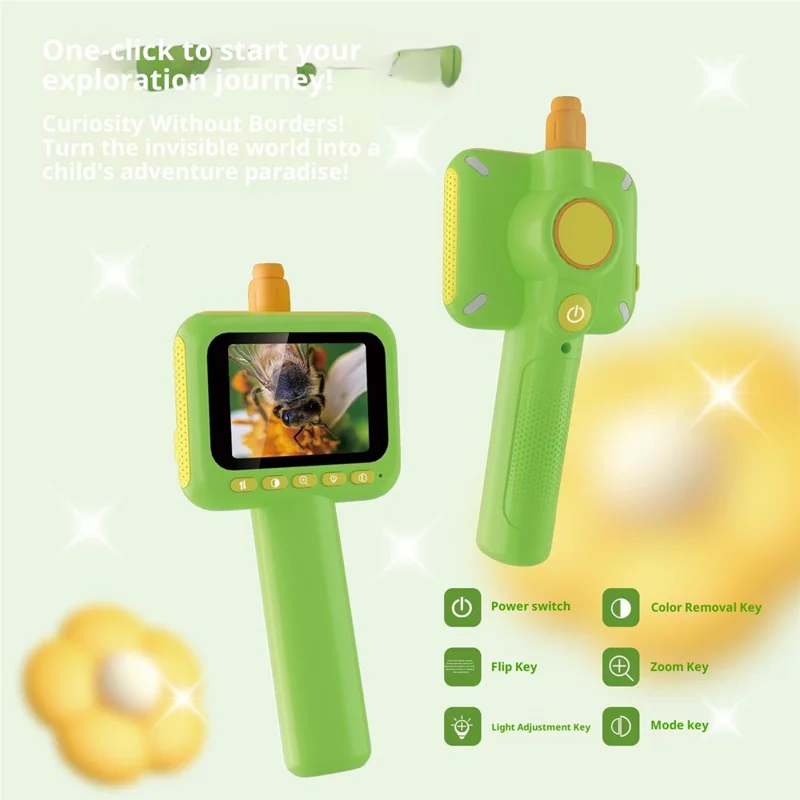 ES08 Telecamera da esplorazione portatile per bambini da 2,8 pollici IP67 HD con luci LED flessibili da 105 cm impermeabili
