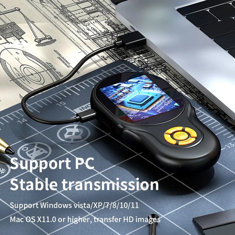 Display IPS da 2,4 pollici Microscopio digitale portatile con doppia fotocamera da 2MP, messa a fuoco automatica, ingrandimento fino a 500X e giochi integrati