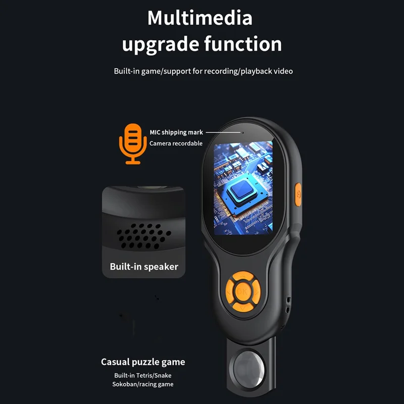 Display IPS da 2,4 pollici Microscopio digitale portatile con doppia fotocamera da 2MP, messa a fuoco automatica, ingrandimento fino a 500X e giochi integrati