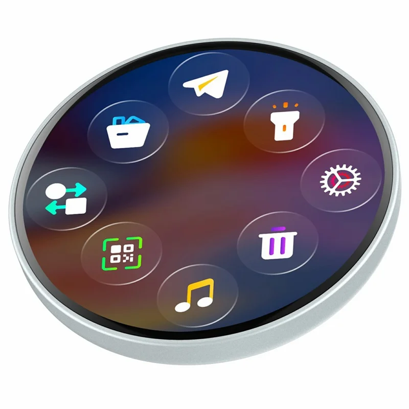 دبوس إلكتروني متوافق مع بلوتوث بشاشة ديناميكية لأنمي للتنكر / المعارض / الجماهير - أبيض