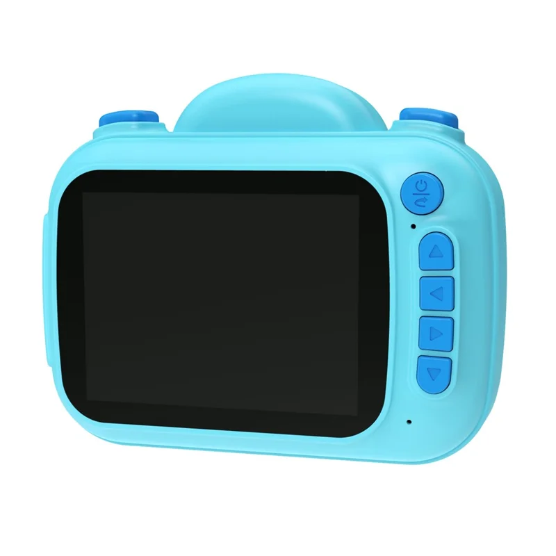 Câmara Digital Infantil de Desenho Animado de 3,5 polegadas com Ecrã HD, Gravador de Vídeo e Câmara de Impressão Instantânea - Azul Claro