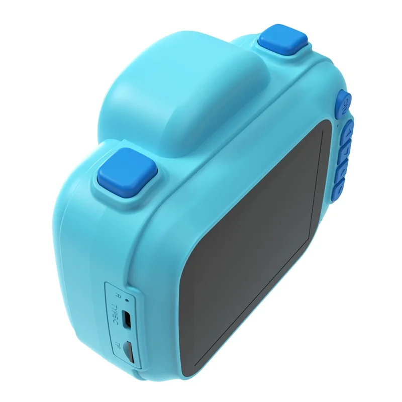 Câmara Digital Infantil de Desenho Animado de 3,5 polegadas com Ecrã HD, Gravador de Vídeo e Câmara de Impressão Instantânea - Azul Claro