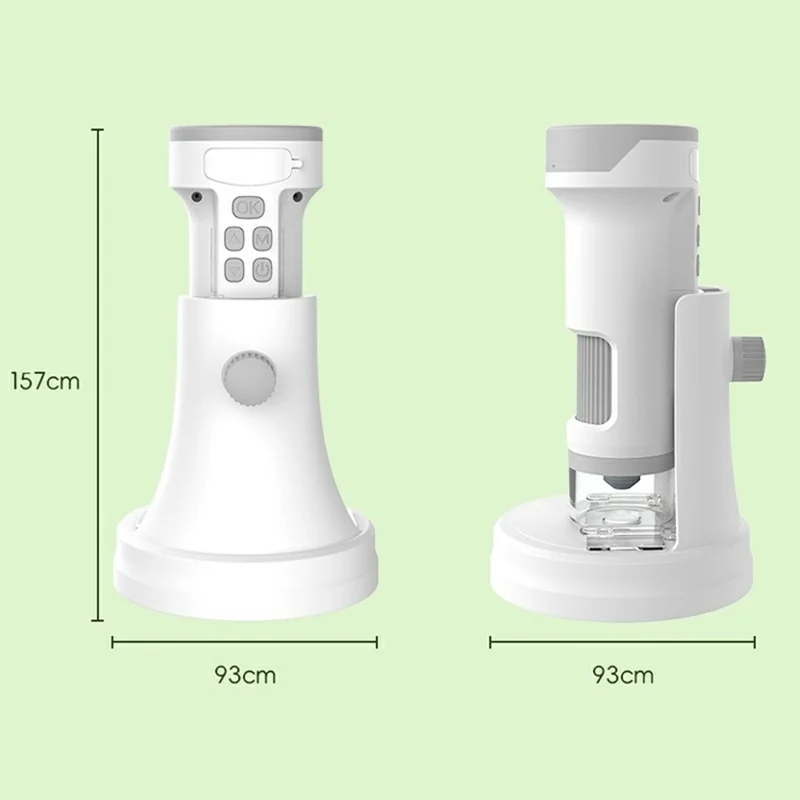 Microscopio F9 de disparo 4K Microscopio electrónico portátil con grabación de fotos / videos para niños estudiantes - Verde
