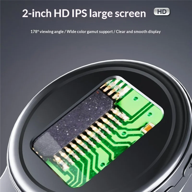 V7 2 tum IPS-skärm HD digital lupp bärbar skakningsdämpad elektronisk mikroskop med UV-belysning 4TB utbyggbart minne för läsning smycken - Svart