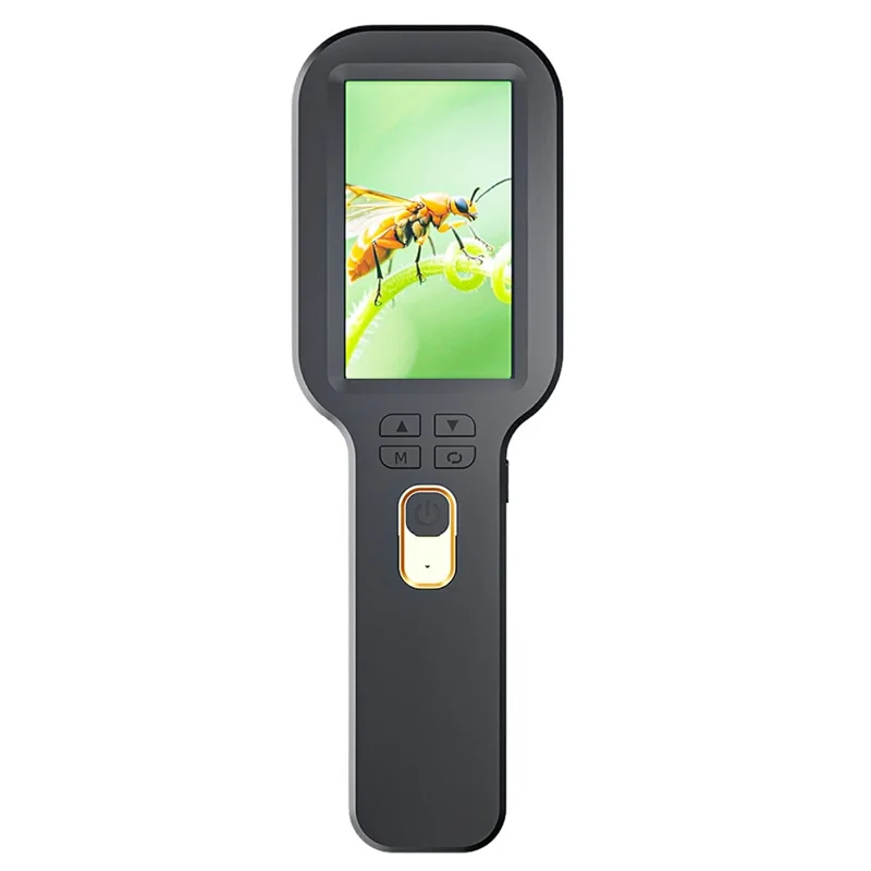 V8 500X Handheld Digital Magnifier 3 inch IPS HD Electronic Screen Magnifying Glass Support 4TB Memory Expansion for Appraisal Observation - Black
