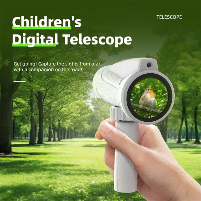 F3 HD Color Screen Handheld Microscope Electronic Digital Telescope Kids Gift with Dual Cameras and Photo  /  Video Recording - Camouflage