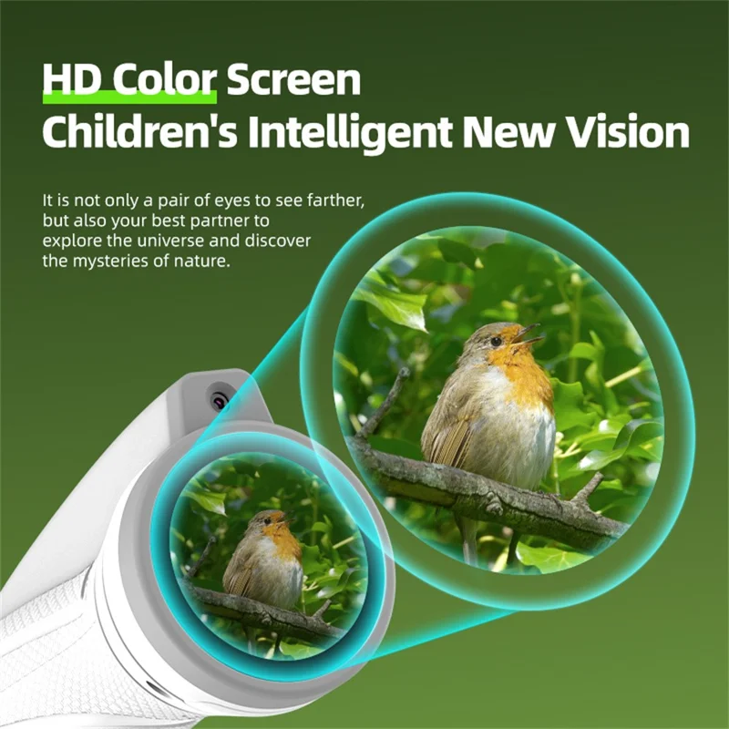 F3 HD Color Screen Handheld Microscope Electronic Digital Telescope Kids Gift with Dual Cameras and Photo  /  Video Recording - Camouflage