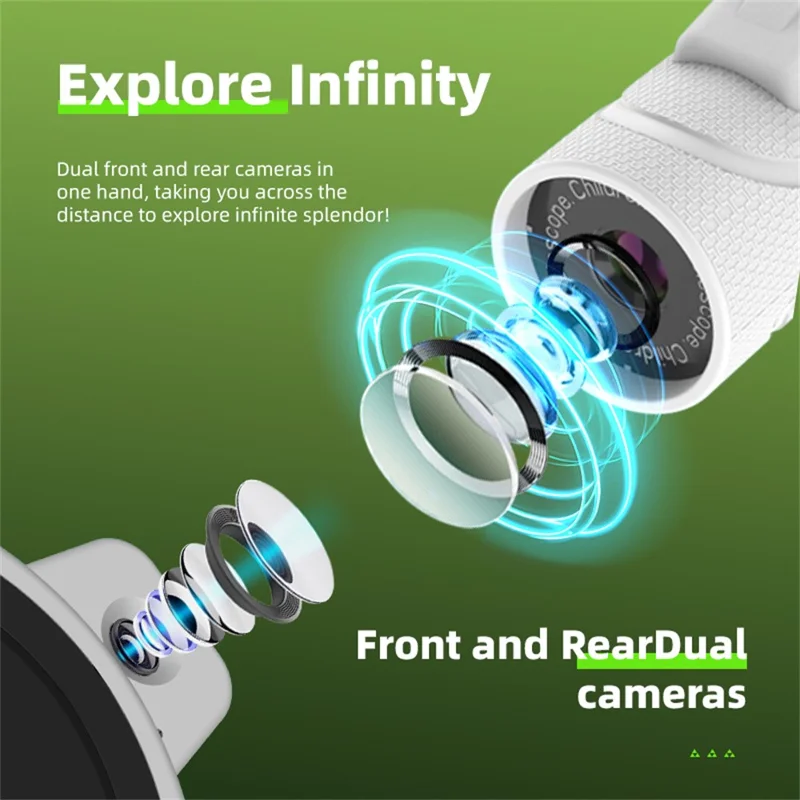 F3 HD Color Screen Handheld Microscope Electronic Digital Telescope Kids Gift with Dual Cameras and Photo  /  Video Recording - Camouflage