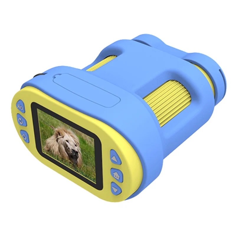 F1 Handheld Electronic Digital Microscope Adjustable Focus Microscope Magnifier Kids Gift with UPS Large Screen and LED Light - Blue