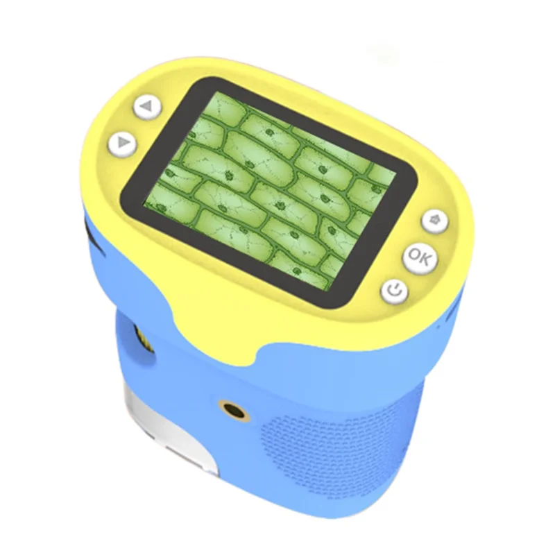 F2 Digital Microscope Handheld Electronic 2.0 Inch IPS Screen Magnifier for Kids - Blue