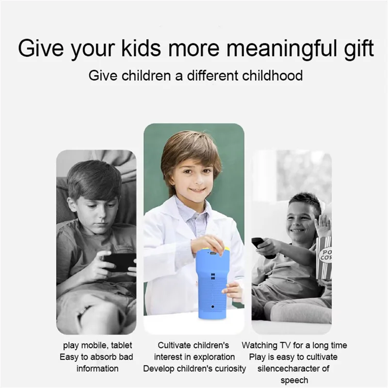 F2 Digital Microscope Handheld Electronic 2.0 Inch IPS Screen Magnifier for Kids - Blue