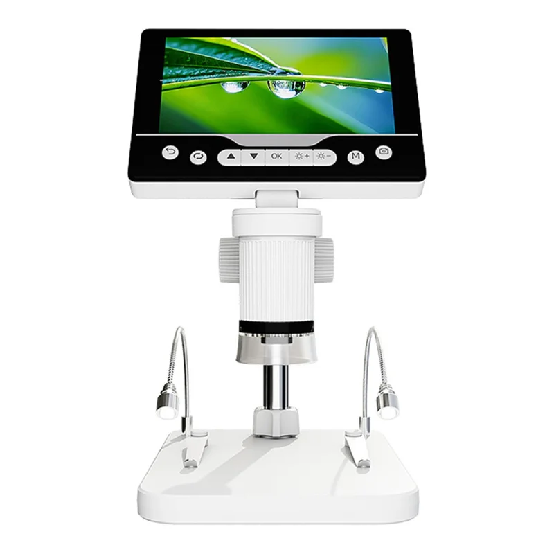 V17 5 Inch Screen 1000X Digital Microscope Handheld Integrated Magnifier for Repair / Inspection - White