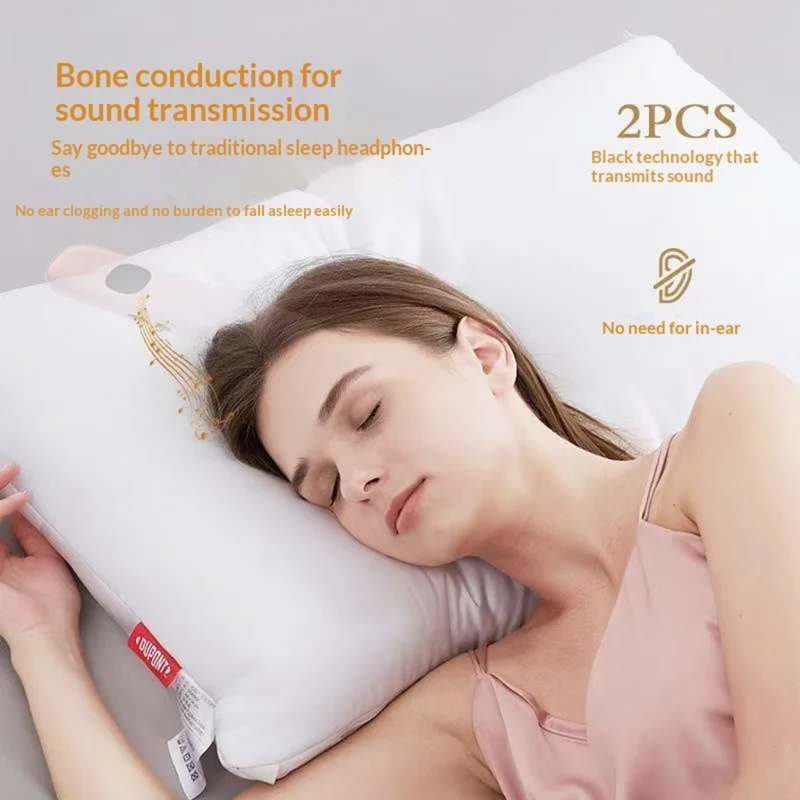 BLD007 Under Pillow Bone Conduction Bluetooth-Compatible Speaker LED Display White Noise Sleep Aid - Black
