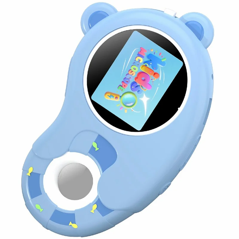 Microscope numérique pour enfants HM020H, écran 2,0 pouces, 6 lumières LED, loupe portable, jouet éducatif pour l'apprentissage STEM