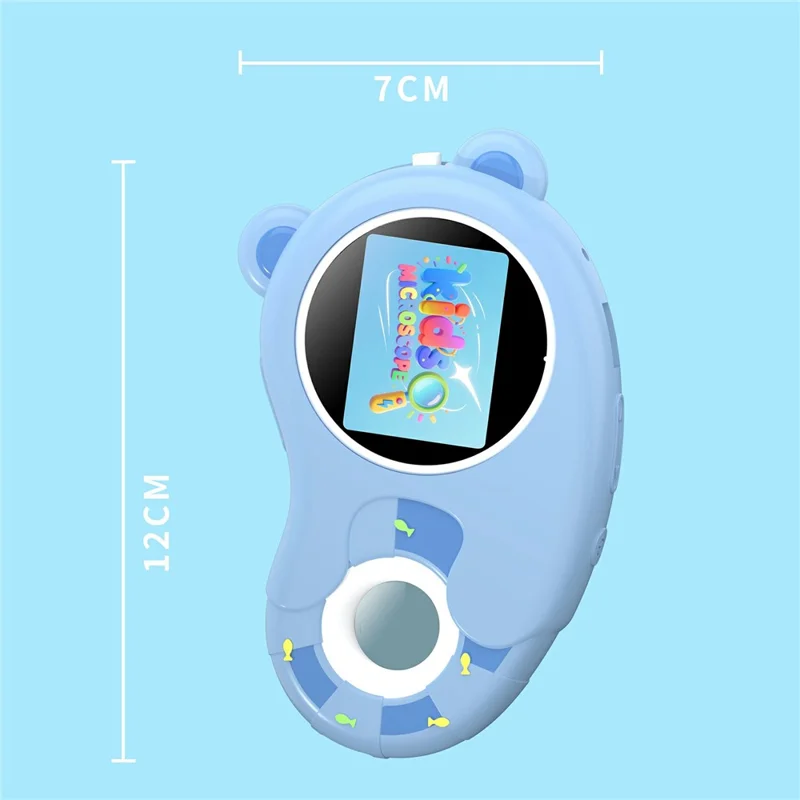 Microscope numérique pour enfants HM020H, écran 2,0 pouces, 6 lumières LED, loupe portable, jouet éducatif pour l'apprentissage STEM