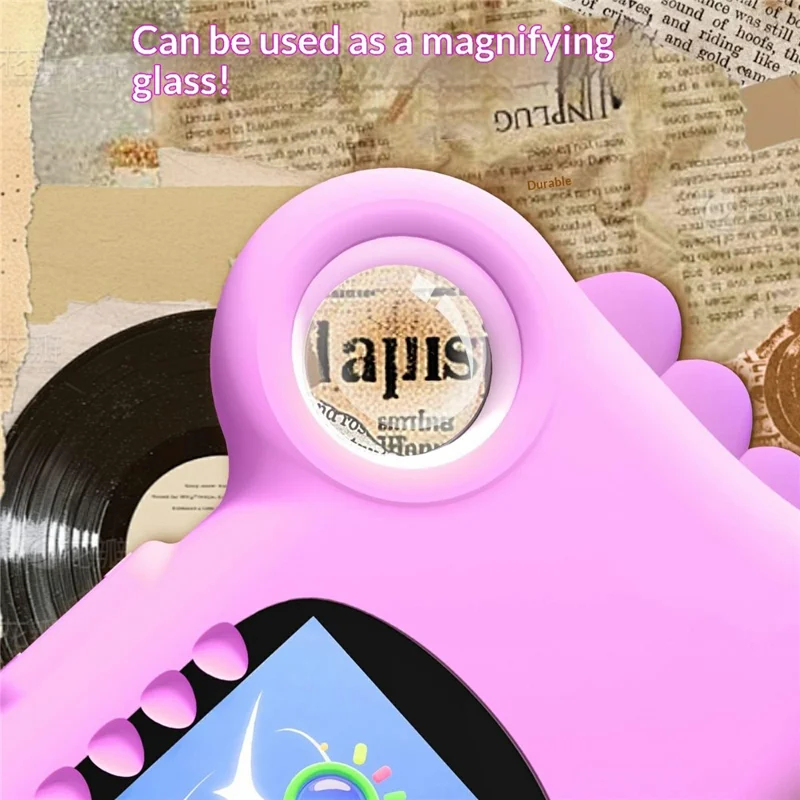 HM020i Kids Digital Microscope No Memory Card Handheld 2.0 Inch Screen Science Experiment Educational Toy Magnifying Glass - Purple