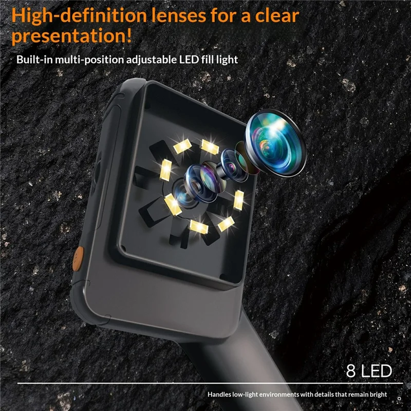 Microscope numérique HM028B 2,8 pouces, caméra à 8 LED réglables, vidéo, loupe portable pour enfants et réparations électroniques