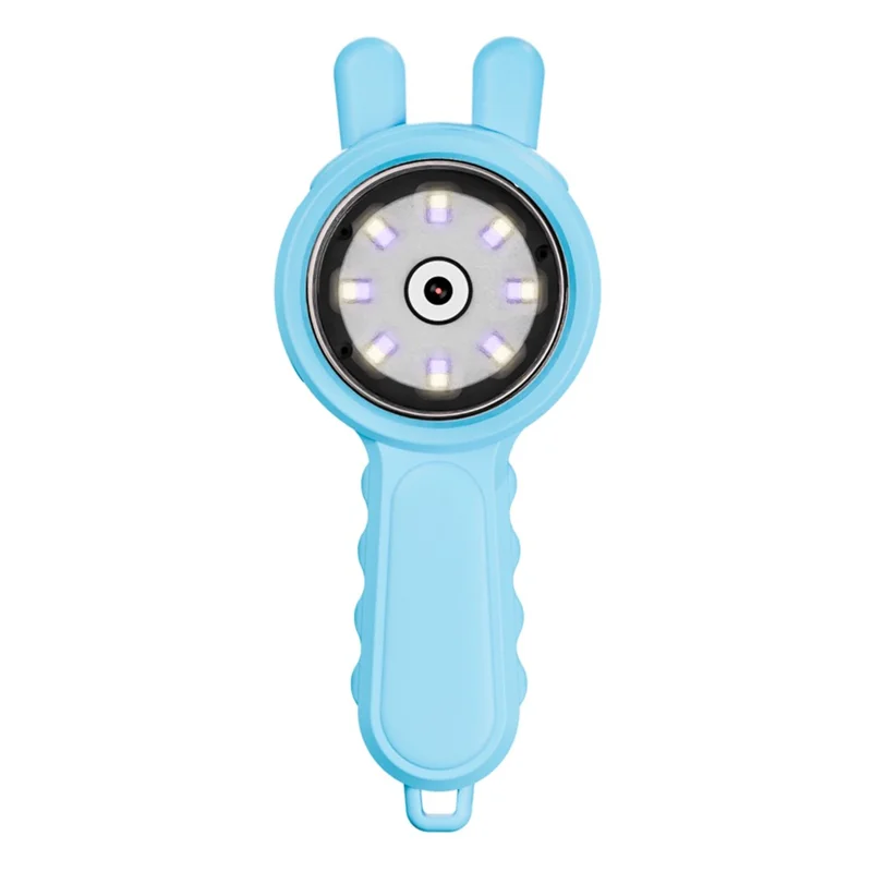 V37 Kids Digital Magnifying Glass 2" IPS HD Screen 200X Zoom 16 LED Lights Magnifiers for Science Educational Toy - Blue