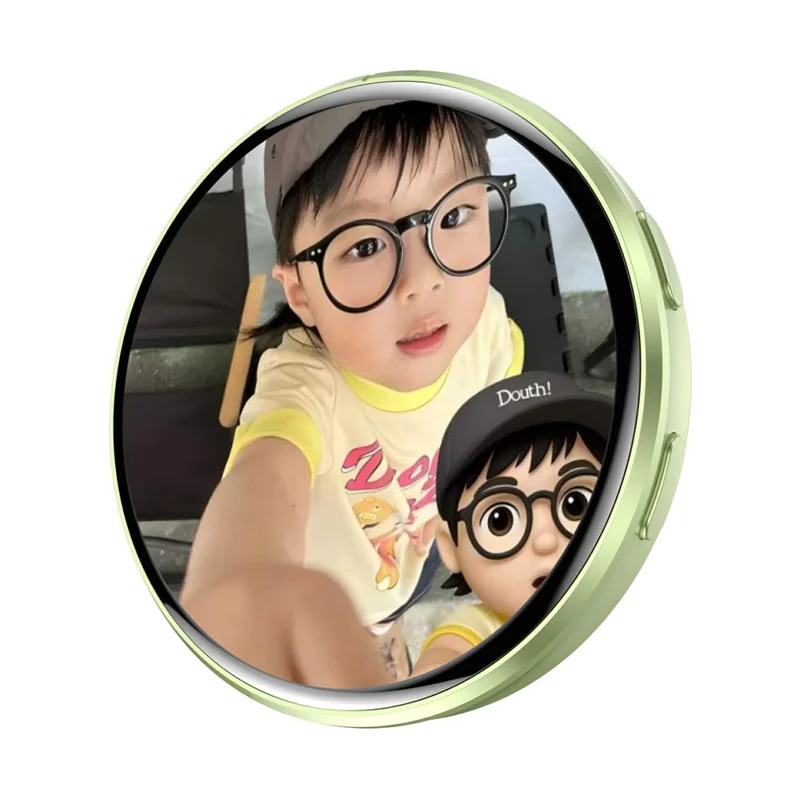 E87 Smart Cyber Badge Pantalla Táctil HD de 1.7 pulgadas Pin Electrónico con Bluetooth-compatible para Fans de Cosplay - Verde