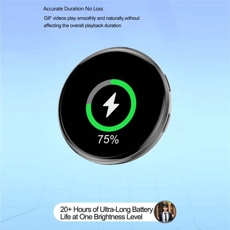 E87 Smart Cyber Badge Pantalla Táctil HD de 1.7 pulgadas Pin Electrónico con Bluetooth-compatible para Fans de Cosplay - Verde