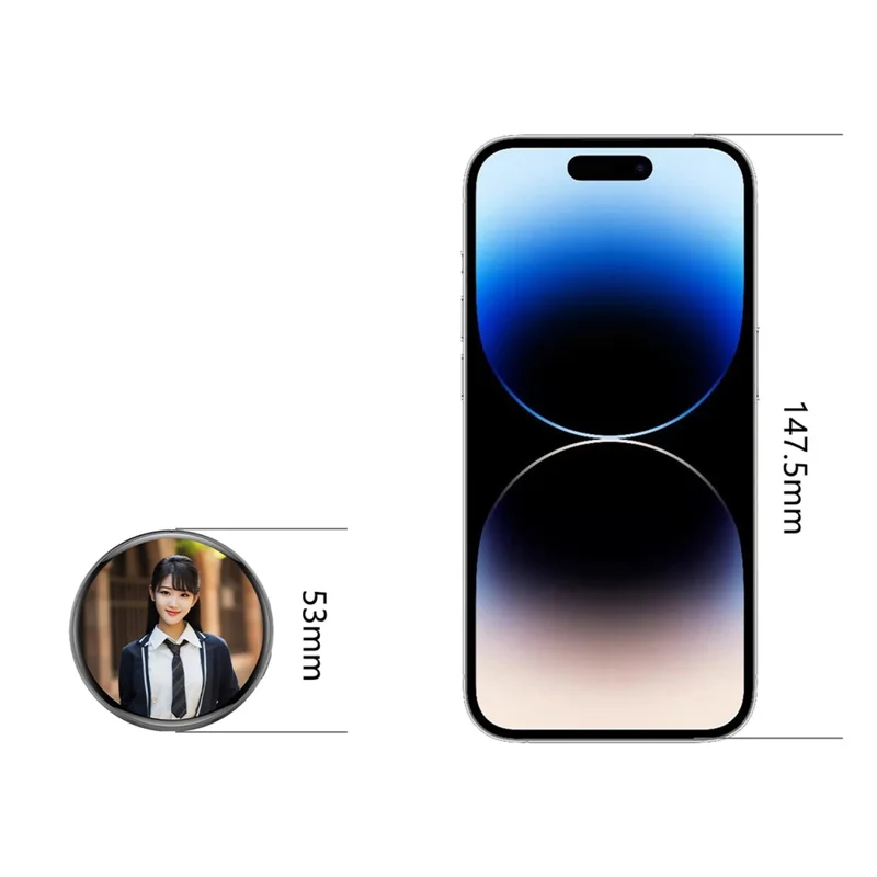 E87 Smart Cyber Badge Pantalla Táctil HD de 1.7 pulgadas Pin Electrónico con Bluetooth-compatible para Fans de Cosplay - Verde