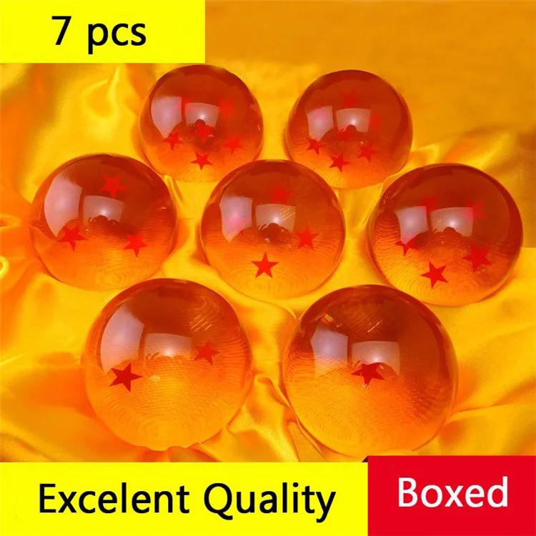 7Pcs Dragon Ball Z 7 Stars Crystal Acrylic Balls Set Collection, Diameter: 3.5cm