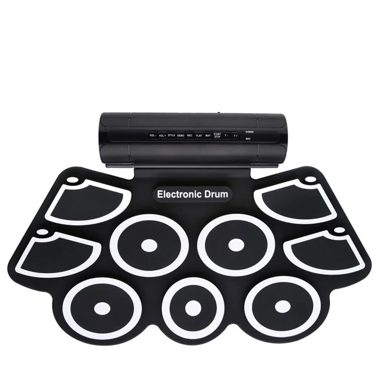 MD760 Roll Up USB Silicone Electronic Drum Pad Avec Haut-parleur - Bouchon ue