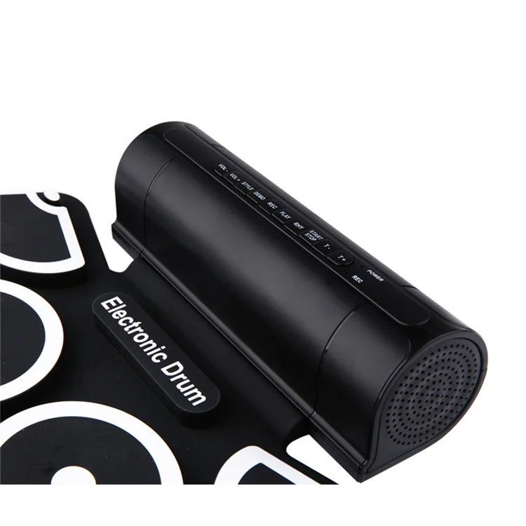 MD760 Roll Up USB Silicone Electronic Drum Pad Avec Haut-parleur - Bouchon ue