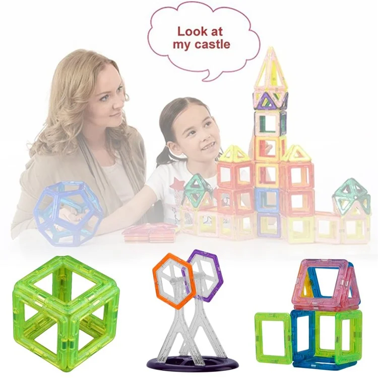 58Pcs Magnetic Car Construction Building Toys Children Educational Blocks