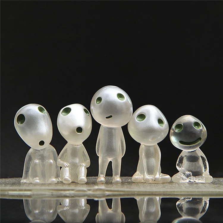 ZL85600 5Pcs Luminous Tree Elves Doll Ornament Micro Landscape Toy Doll Gift