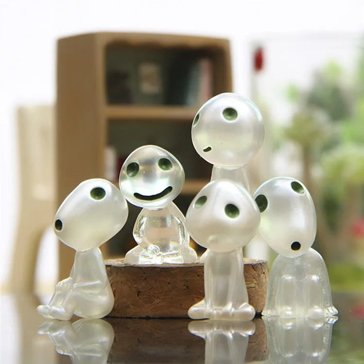 ZL85600 5Pcs Luminous Tree Elves Doll Ornament Micro Landscape Toy Doll Gift
