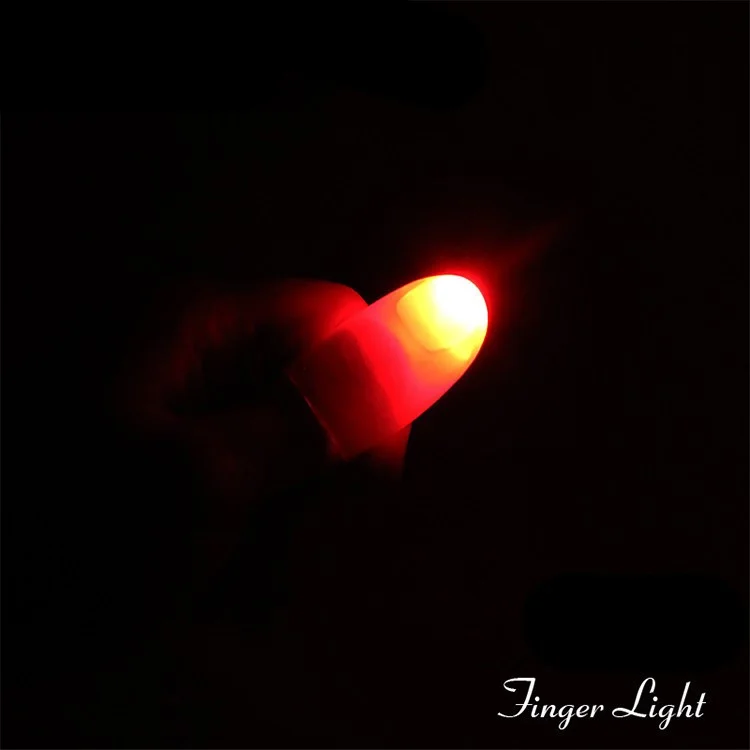1 Pair Magic Light up Finger Magic Trick LED Finger Lamps - Red