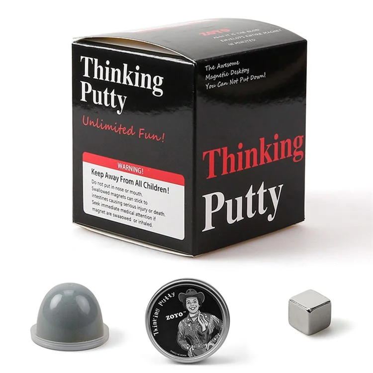 ZOYO Funny Thinking Putty Plasticine Magnetic Putty Education Toy - Grey