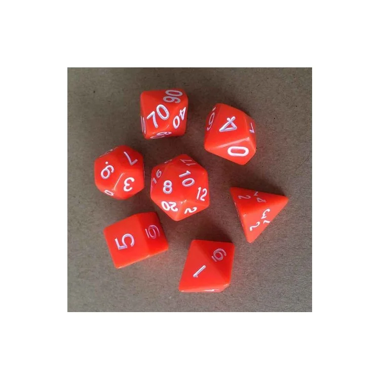 7Pcs/Set Polyhedral Gaming Dice Set of D4 D6 D8 D10 D12 D20