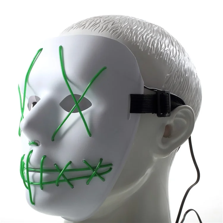 EL Wire Light up Mask Halloween Cosplay LED Costume Mask
