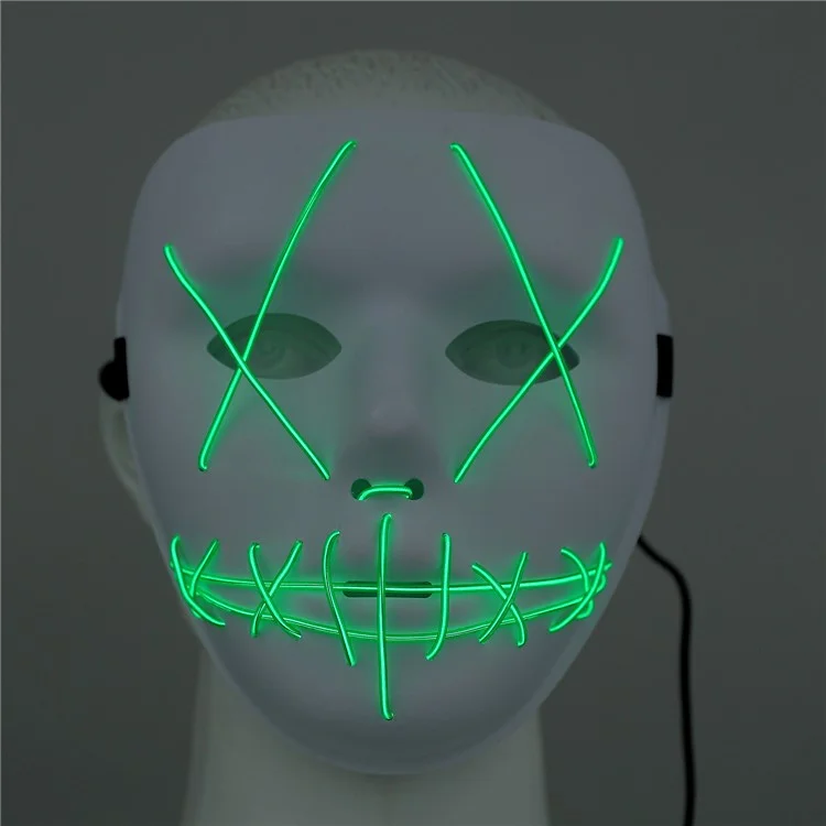 EL Wire Light up Mask Halloween Cosplay LED Costume Mask