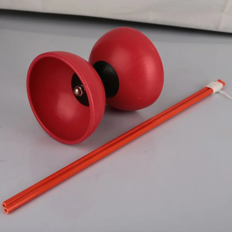 Kongzhu Diabolo Chinese Yoyo with Handsticks Play Toy - Red