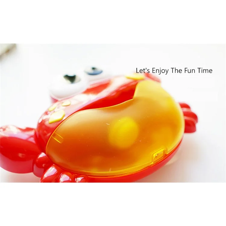 Cute Crab Pattern Automatic Baby Shower Bubble Machine Blower Maker