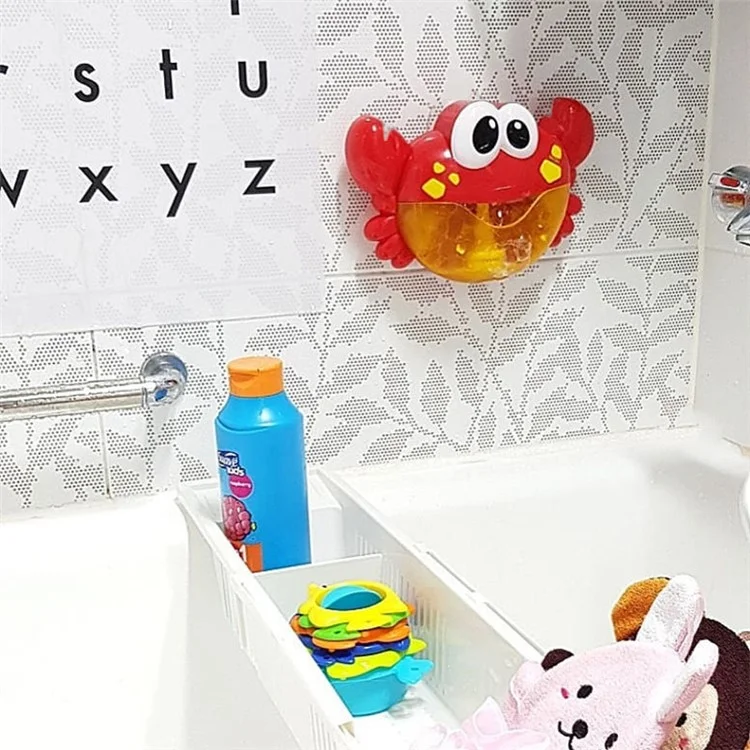 Cute Crab Pattern Automatic Baby Shower Bubble Machine Blower Maker