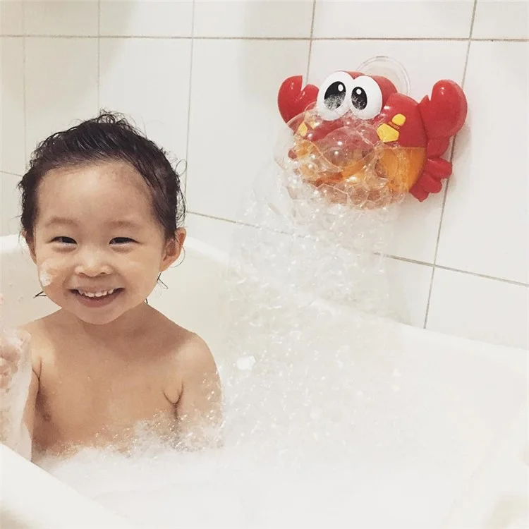 Cute Crab Pattern Automatic Baby Shower Bubble Machine Blower Maker