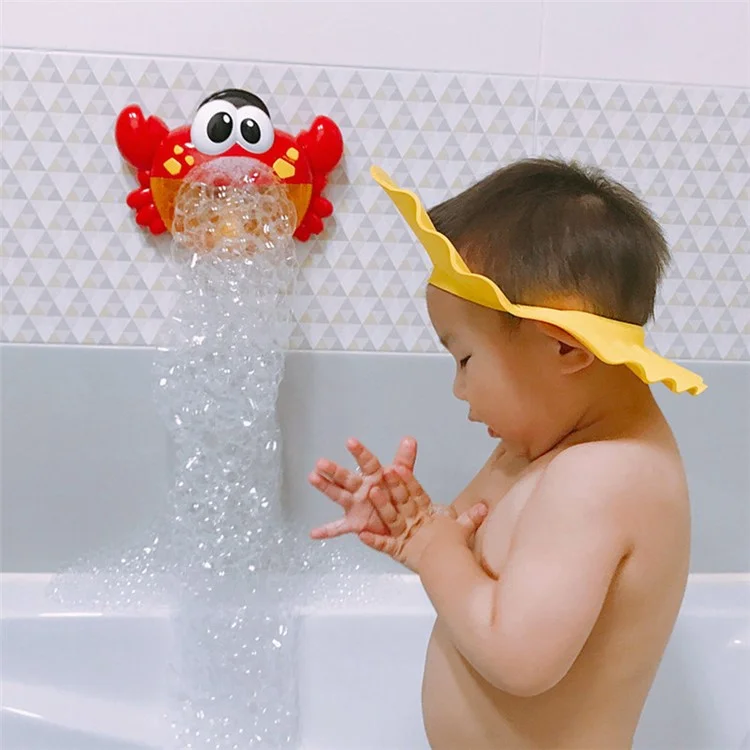 Cute Crab Pattern Automatic Baby Shower Bubble Machine Blower Maker