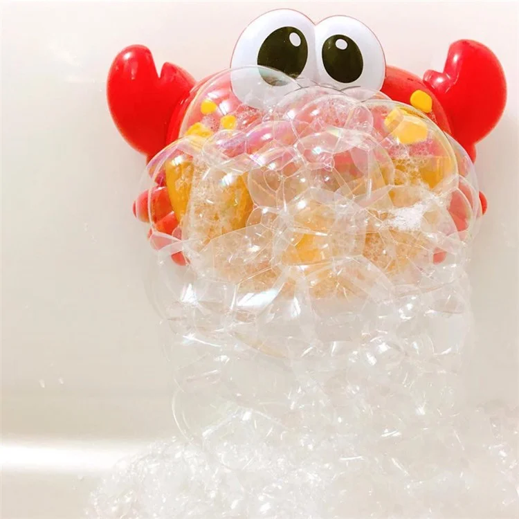 Cute Crab Pattern Automatic Baby Shower Bubble Machine Blower Maker
