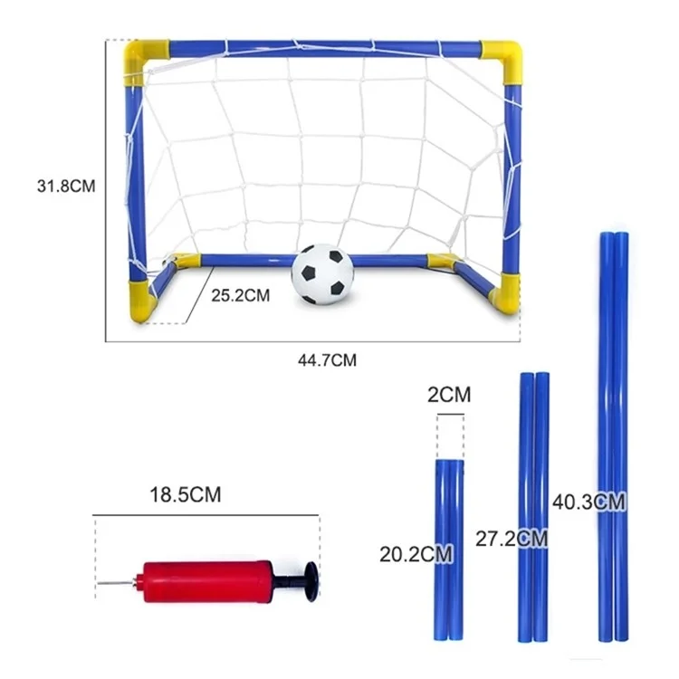 Meta de Fútbol Portátil Para Niños Conjunto de Juegos de Fútbol Duradero en Interiores Kit 44 cm