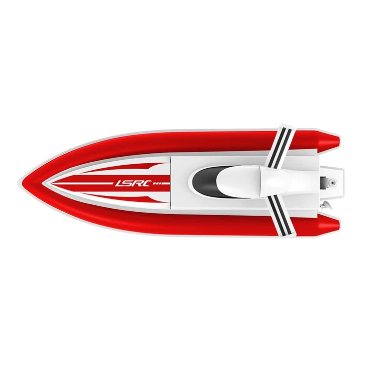 LSRC Children Remote Control Boat Dual Motors Simulated RC Speedboat Model - Red