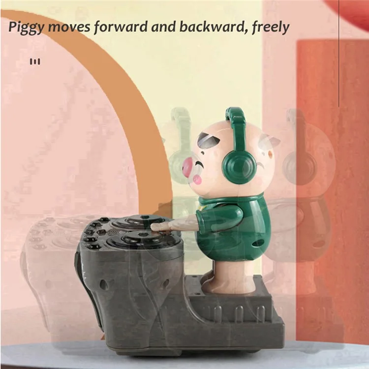 DJ Dancing Musical Hip Hop Pig Electric DJ Pig Toys Enfants Colorful Lights Creative Toys (batterie Non Incluse)