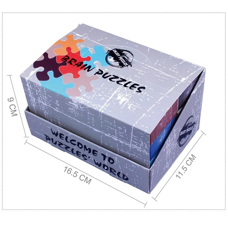 24pcs / Réglez le Jouet en Acier Plaqué de Nickel Jouet Cerveau Teaser Casse-puzzle Verrouillage Des Enfants Adultes Jouet
