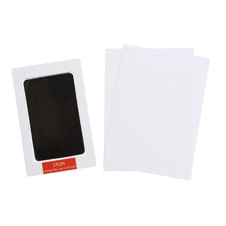Impronte di piedi e mani neonati senza contatto Inkless Ink Pad Kits Impronta mano piede Baby Growing Up Souvenir - Nero